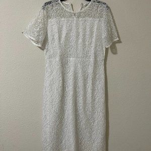 (brand new) White lace bride/bridesmaid/baptism dress-M